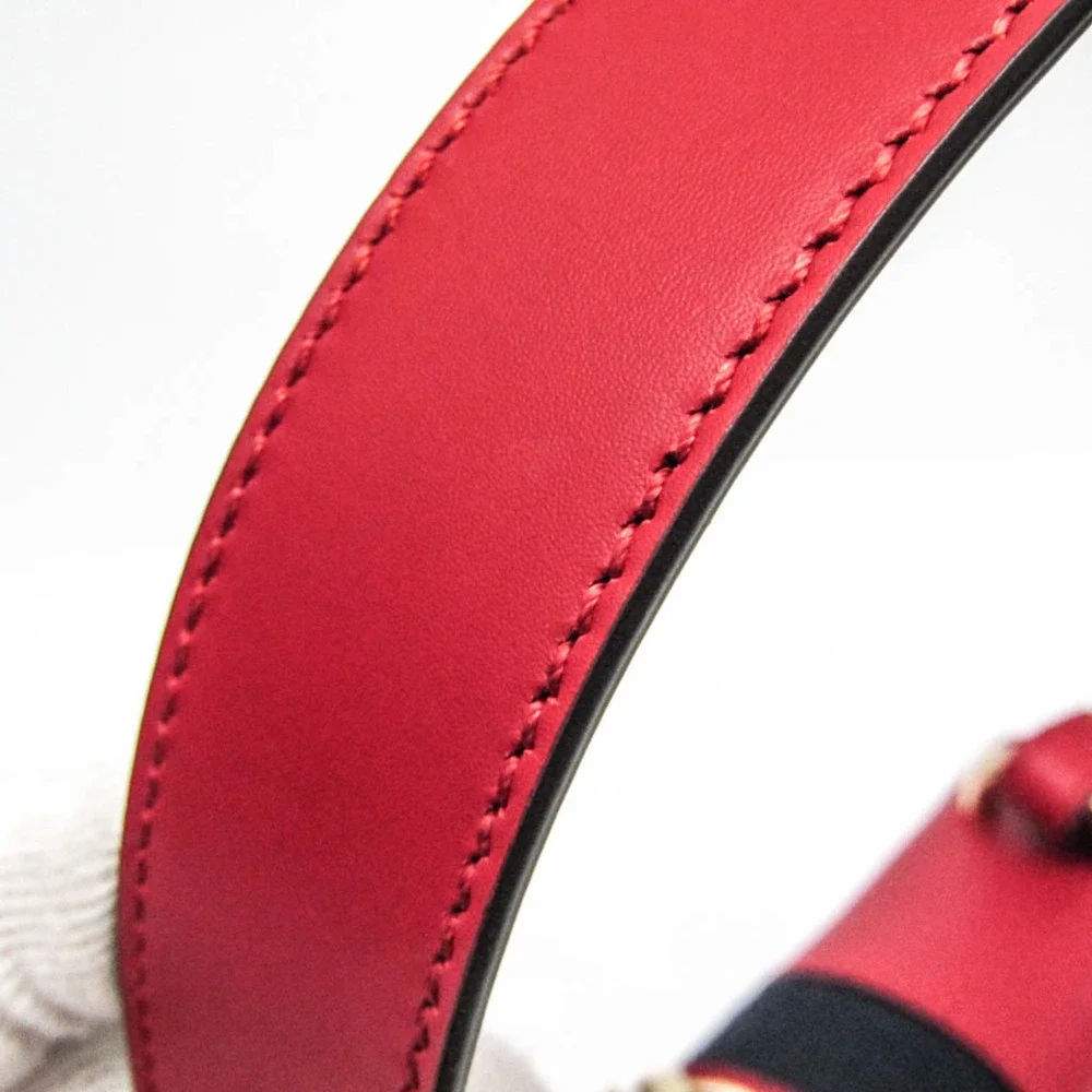 GUCCI Red Leather Sylvie Shoulder Bag - Picture 7 of 14